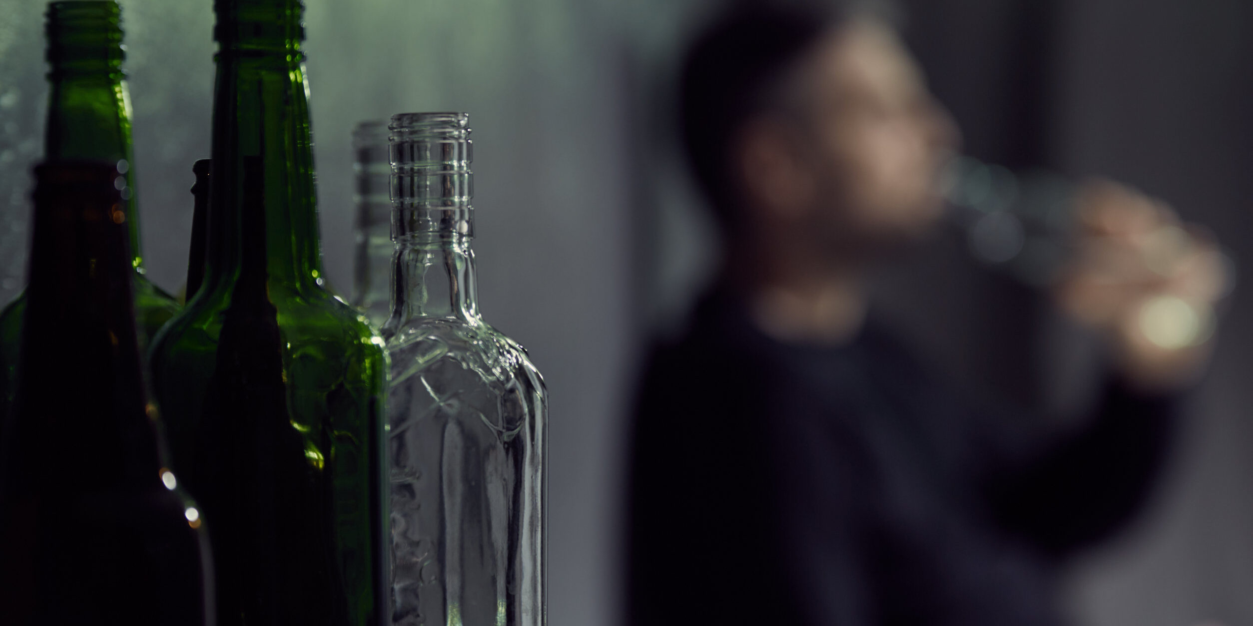 Empty bottles of alcohol